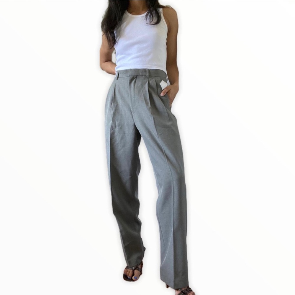Women's Gray High-Waisted Pants